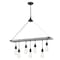 Westinghouse Chandelier 60W 7Lght Elway, Antique Ash, Matte, Brushed Gun Metal Accents 6116400 - alternate 5